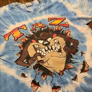 VINTAGE TAZ LOONEY TUNES TIE DYE SHIRT XL